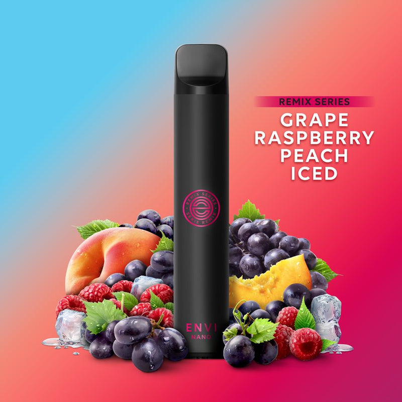 Envi Nano Disposable - Grape Raspberry Peach Iced  - 800 Puffs - Vape4change