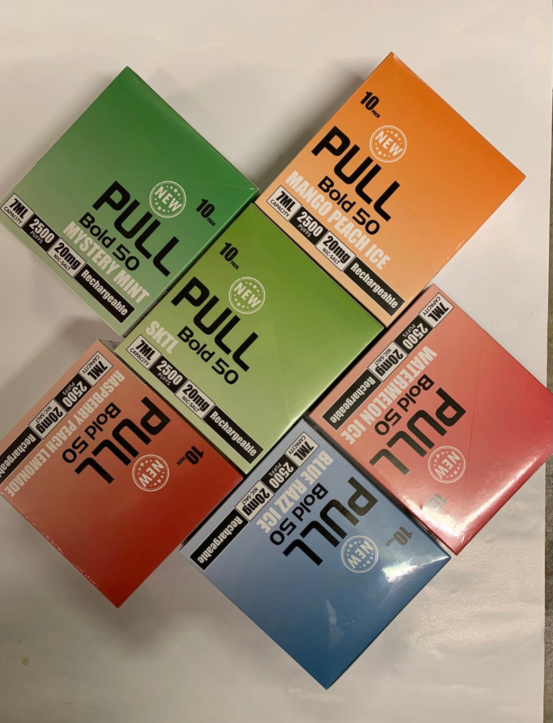 Pull Rechargeable Disposable - BOLD 50 - 2500 Puffs - Vape4change
