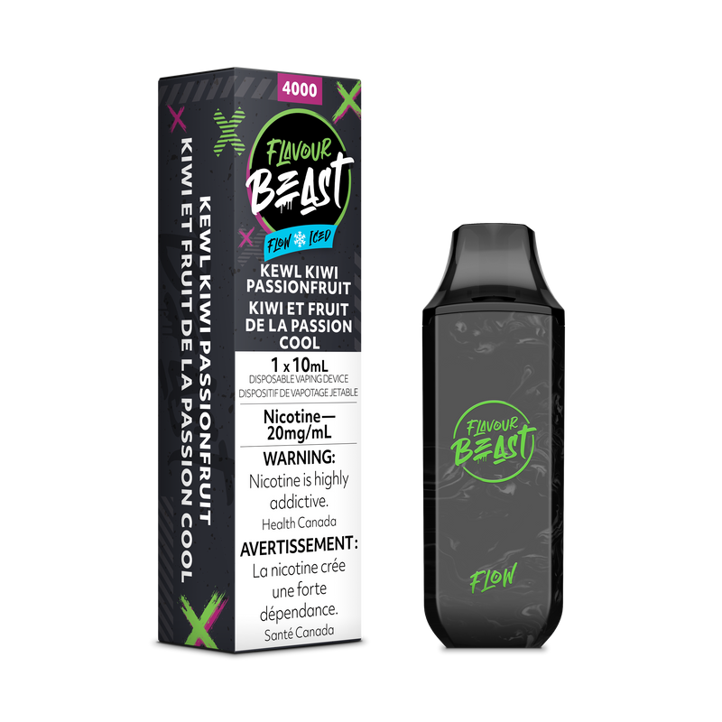 Flavour Beast Flow Rechargeable Disposable 4000 Puffs - Kewl Kiwi Passionfruit Ice - Vape4change