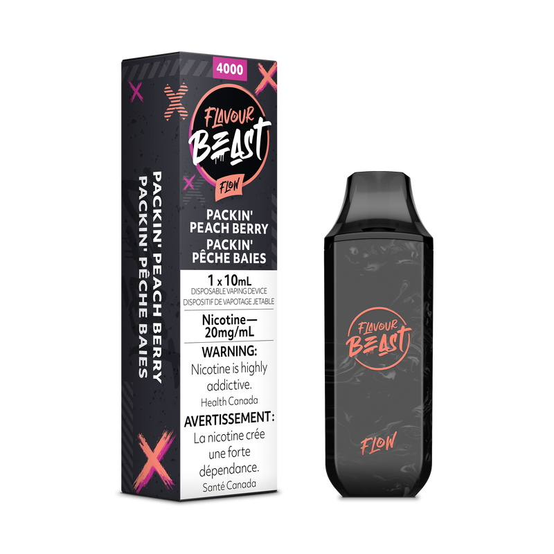 Flavour Beast Flow Rechargeable Disposable 4000 Puffs - Packin' Peach Berry - Vape4change
