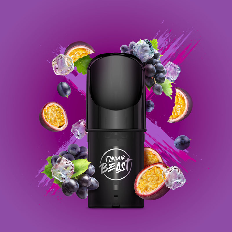 Flavour Beast Pods - STLTH Compatible - Groovy Grape Passionfruit Iced - Vape4change
