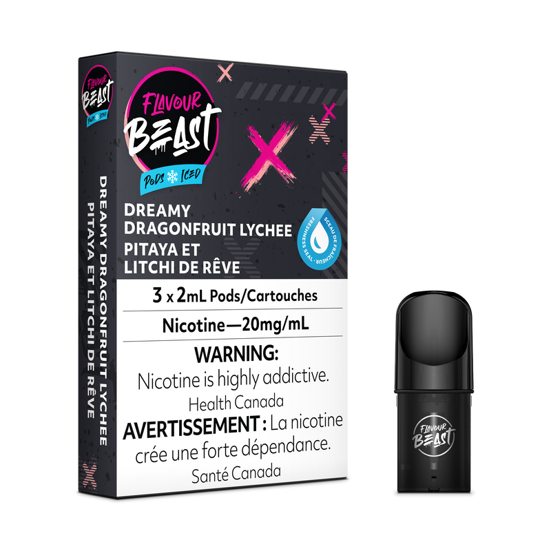 Flavour Beast Pods - STLTH Compatible - Dreamy Dragonfruit Lychee Iced - Vape4change