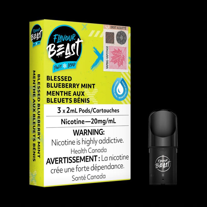 Flavour Beast Pods - STLTH Compatible - Blessed Blueberry Mint Iced - Vape4change