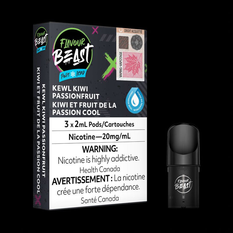Flavour Beast Pods - STLTH Compatible - Kewl Kiwi Passionfruit Iced - Vape4change