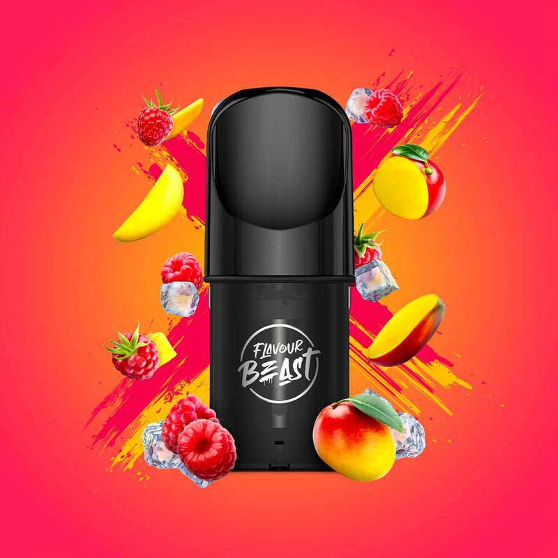 Flavour Beast Pods - STLTH Compatible - Ragin' Razz Mango Iced - Vape4change