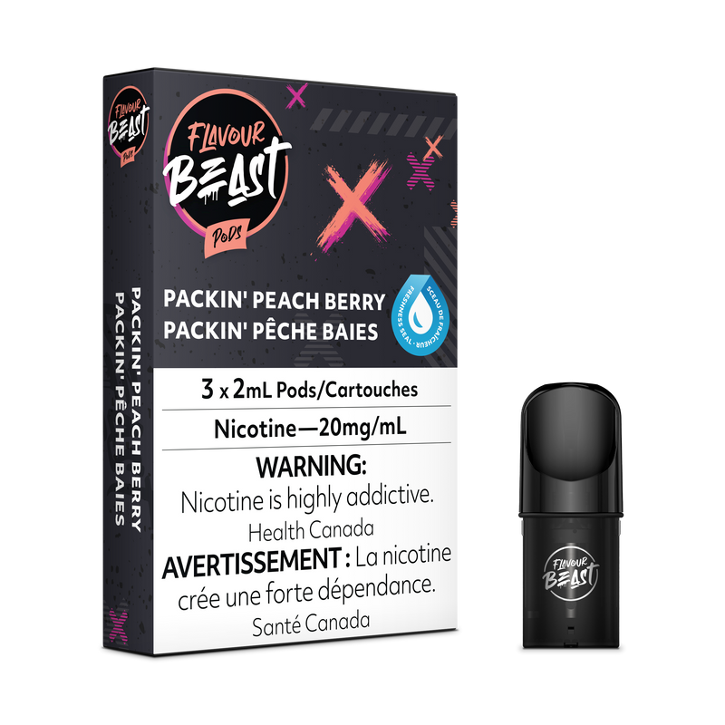 Flavour Beast Pods - STLTH Compatible - Packin' Peach Berry - Vape4change