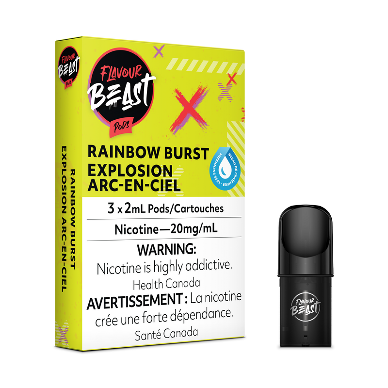 Flavour Beast Pods - STLTH Compatible - Flippin' Fruit Flash (Rainbow Burst) - Vape4change