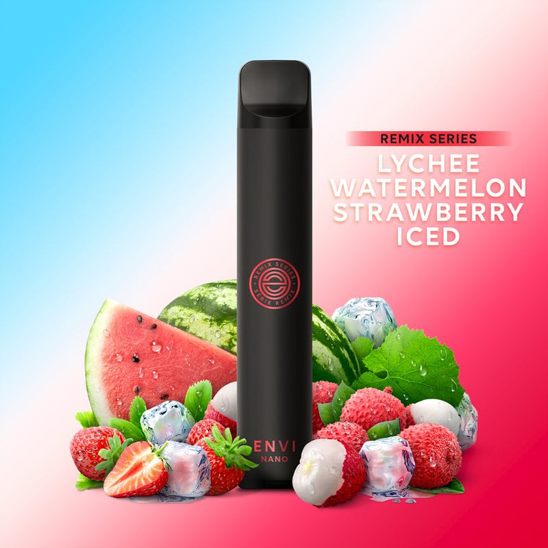 Envi Nano Disposable - Lychee Watermelon Strawberry Iced - 800 Puffs - Vape4change