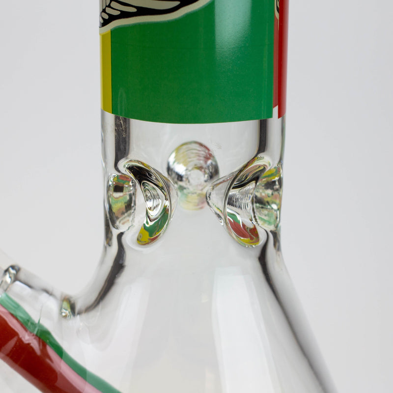 17.5" Rasta Man 7 mm Classic Beaker Glass Bong - Vape4change