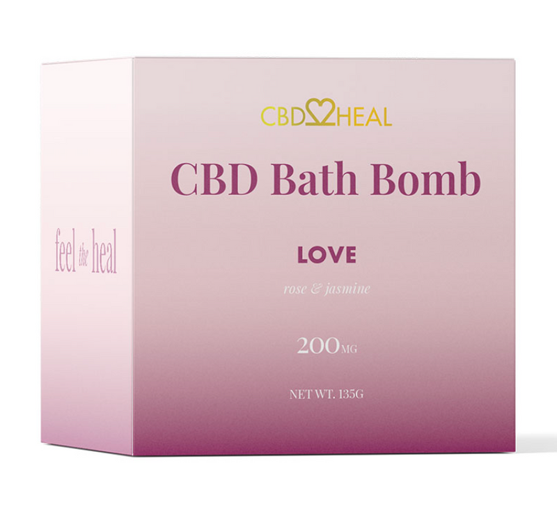 CBD Bath Bomb - Love- 200mg - CBD2HEAL - Vape4change