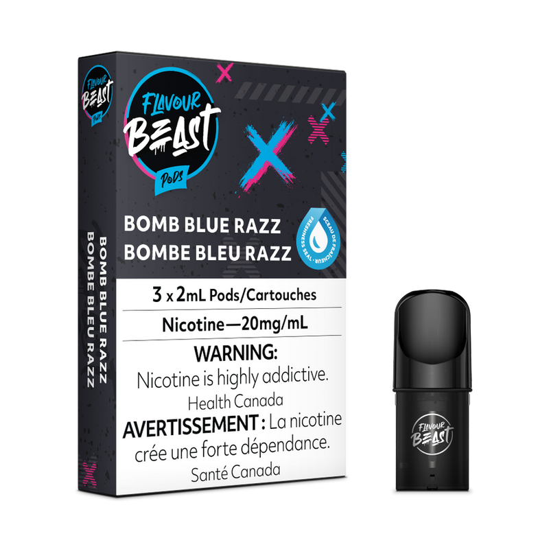Flavour Beast Pods - STLTH Compatible - Bomb Blue Razz - Vape4change