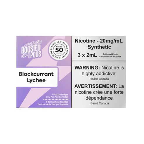 Boosted pods STLTH Compatible - Blackcurrant Lychee  - 50MG HIT - Synthetic Nicotine - Vape4change