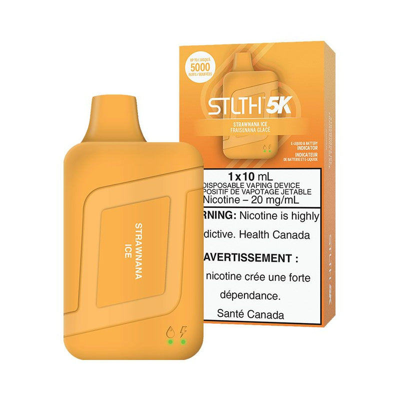 STLTH 5K Disposable Vape - Rechargeable - Strawnana Ice- 5000 Puffs - Vape4change