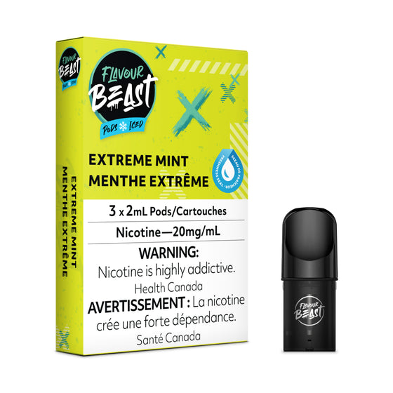 Flavour Beast Pods - STLTH Compatible - Extreme Mint Iced - Vape4change