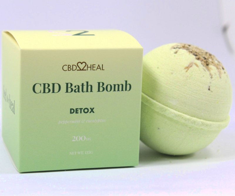 CBD Bath Bomb -Detox - 200mg - CBD2HEAL - Vape4change