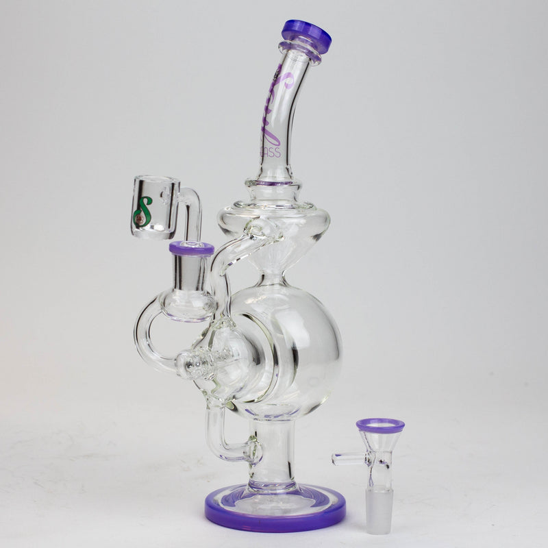 SOUL Glass 2-in-1 Recycler Bong - 9 Inches - Vape4change