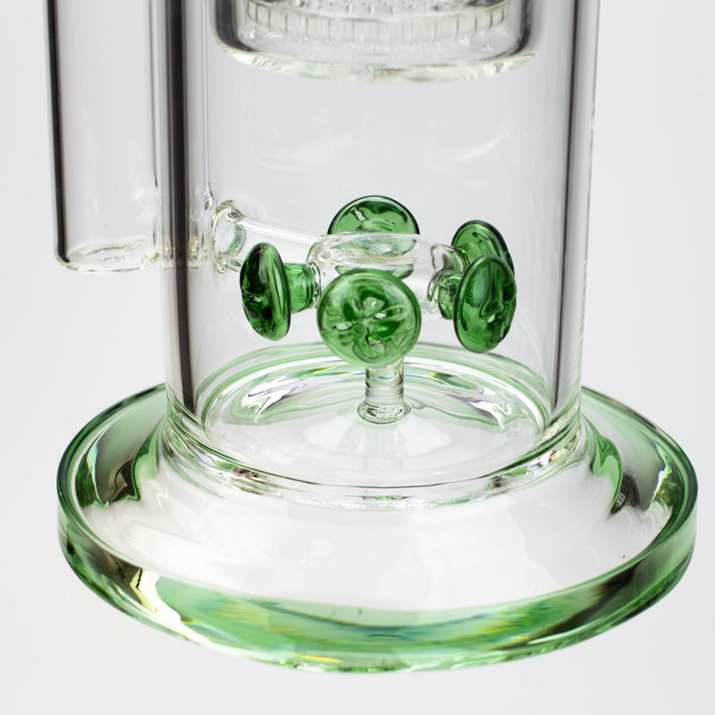 17" H2O Glass Water Bong with Double Layer Honeycomb - Vape4change
