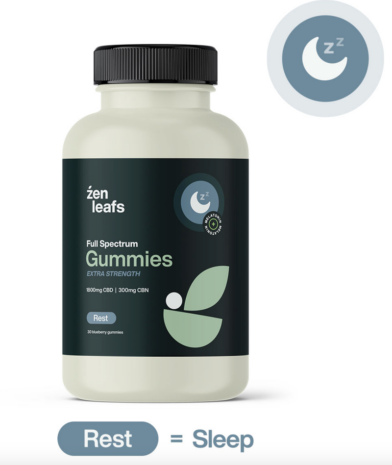 Full Spectrum CBD + CBN Gummies for Sleep Extra Strength (Zen Leafs) - Vape4change